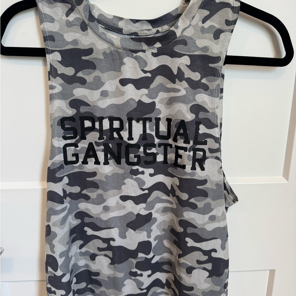Spiritual Gangster Gray Camo Tank